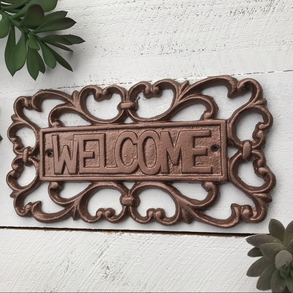 Cast Iron Welcome Sign - Picture 3 of 3